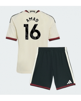 Billige Fotballdrakt Manchester United Amad Diallo #16 Replika Tredjedraktsett Barn 2026-27 Kortermet (med bukser)